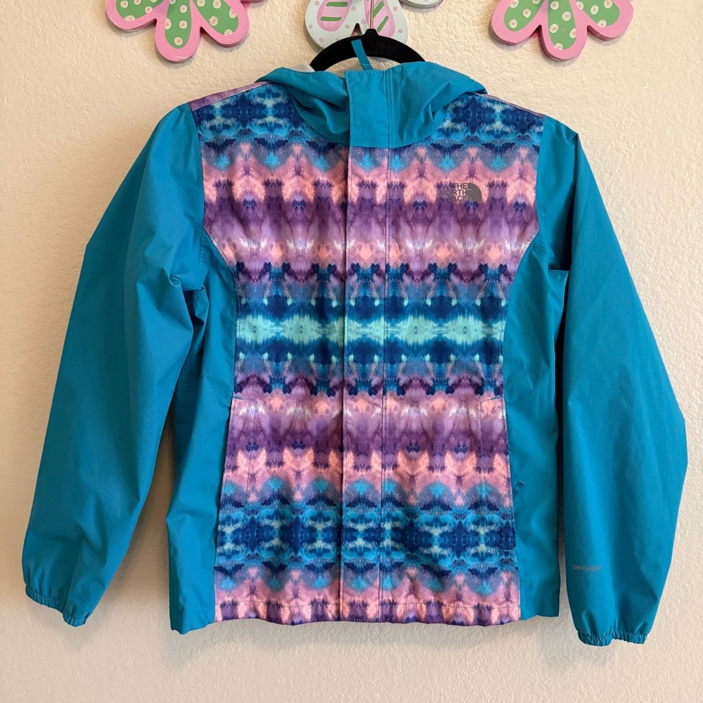 The North Face Girl’s Teal and Multicolor Snow Jacket Size M